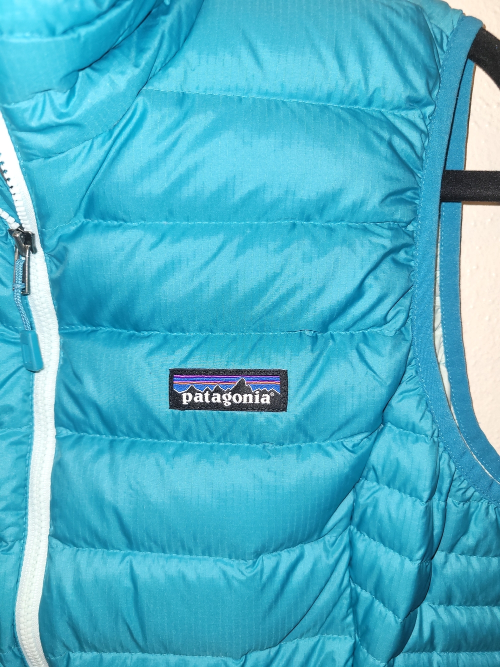 Patagonia Women's Down Sweater Vest Aqua Blue 800 Fill Puffer Full Zip Medium - Picture 3 of 8